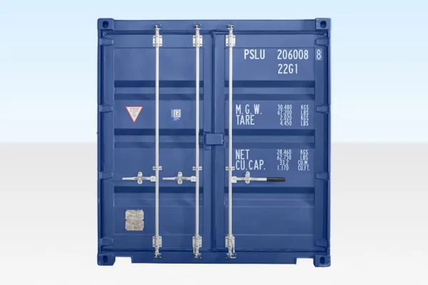 20ft Shipping Container (One Trip) Blue (RAL 5013 - Image 2