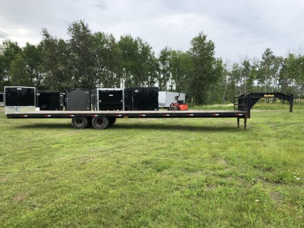 2002 Kaufman Trailers 101X40 Gooseneck Equipment Trailer w/Toolbox - Image 2